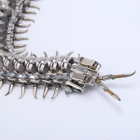 Metal Centipede Puzzle Model Kit 480PCS DIY Movable Assembly Stainless Steel Alloy Mechanical Animal Sculpture Desk Decor VICTMAX