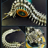 Metal Centipede Puzzle Model Kit 480PCS DIY Movable Assembly Stainless Steel Alloy Mechanical Animal Sculpture Desk Decor VICTMAX