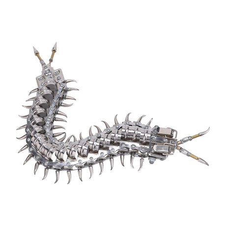 Metal Centipede Puzzle Model Kit 480PCS DIY Movable Assembly Stainless Steel Alloy Mechanical Animal Sculpture Desk Decor VICTMAX
