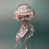 Bionic Mechanical Jellyfish Resin Statue with Glowing Tentacles and Industrial Gear Details - VICTMAX