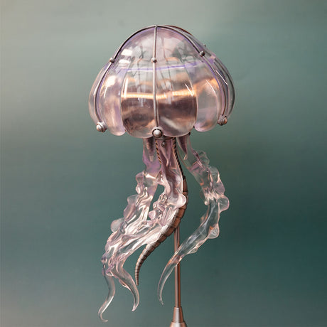 Bionic Mechanical Jellyfish Resin Statue with Glowing Tentacles and Industrial Gear Details - VICTMAX