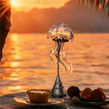 Bionic Mechanical Jellyfish Resin Statue with Glowing Tentacles and Industrial Gear Details - VICTMAX
