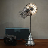 Handcrafted Mechanical Sea Snail Resin Statue with Glowing Transparent Shell and Industrial Steampunk Style - VICTMAX