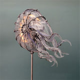Handcrafted Mechanical Sea Snail Resin Statue with Glowing Transparent Shell and Industrial Steampunk Style - VICTMAX