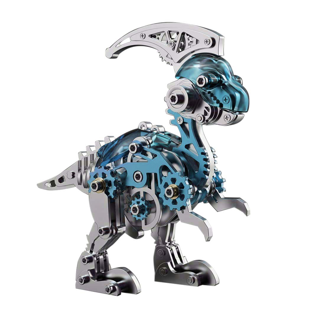 DIY Parasaurolophus Dinosaur Metal Assembly Model VICTMAX