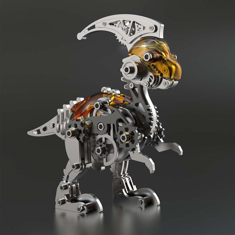 DIY Parasaurolophus Dinosaur Metal Assembly Model VICTMAX