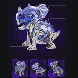 DIY Q Version Metal Dinosaur Puzzle Model Kit Red 126PCS Mechanical Dinosaur Assembly Model-Victmax