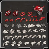 DIY Q Version Metal Dinosaur Puzzle Model Kit Red 126PCS Mechanical Dinosaur Assembly Model-Victmax