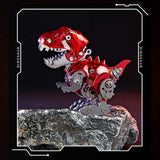 DIY Q Version Metal Dinosaur Puzzle Model Kit Red 126PCS Mechanical Dinosaur Assembly Model-Victmax