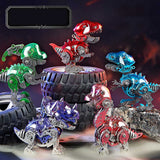 DIY Q Version Metal Dinosaur Puzzle Model Kit Red 126PCS Mechanical Dinosaur Assembly Model-Victmax