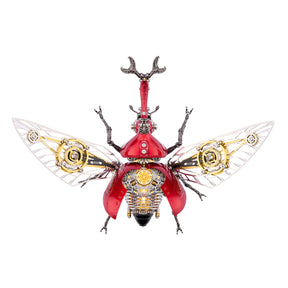Steampunk Metal Beetle Insect Model for Desktop Decor - VICTMAX