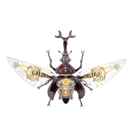 Steampunk Metal Beetle Insect Model for Desktop Decor - VICTMAX