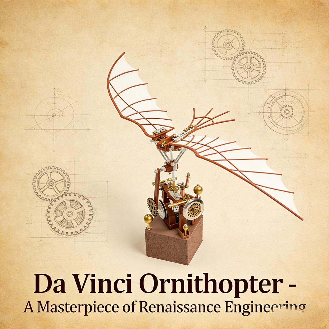 Metal Puzzle Da Vinci Flapping Wing Assembly Model Kit (243PCS)