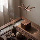 Bionic Wooden Dragonfly Automaton with Rotating Wings and USB Power - VICTMAX