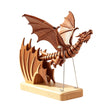 Handcrafted Sapele Wood Bionic Dragon Desktop Sculpture - VICTMAX