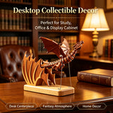 Handcrafted Sapele Wood Bionic Dragon Desktop Sculpture - VICTMAX