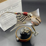 3D DIY steampunk ocean creature puzzle made from brass and aluminum metal parts - Victmax