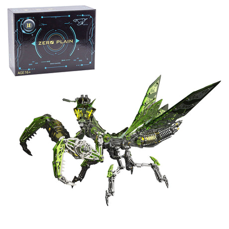 mantis mechanical model kit assembled as a metal desk sculpture - VICTMAX