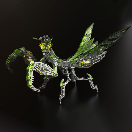 mantis mechanical model kit assembled as a metal desk sculpture - VICTMAX