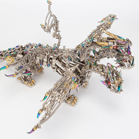 Three-Headed Mechanical Dragon Metal Model DIY Assembly Kit Victmax