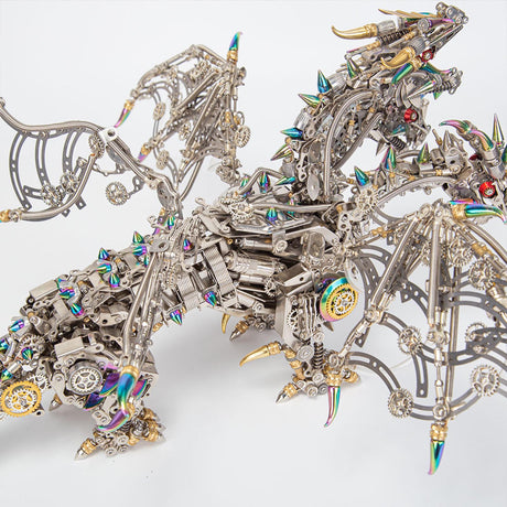 Three-Headed Mechanical Dragon Metal Model DIY Assembly Kit Victmax