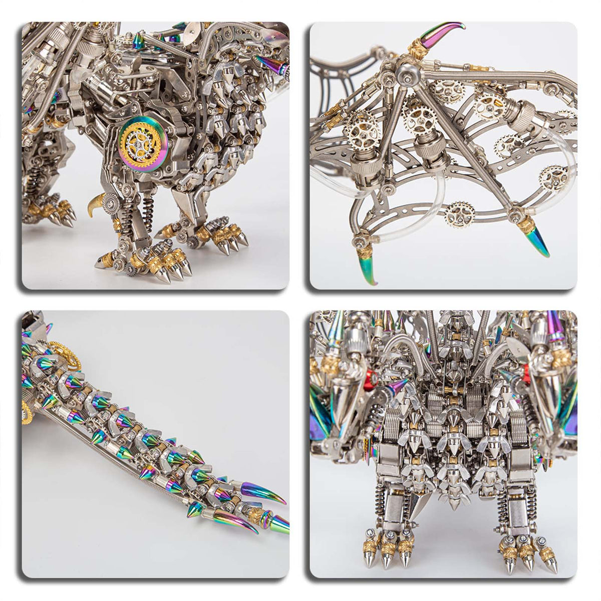 Three-Headed Mechanical Dragon Metal Model DIY Assembly Kit Victmax