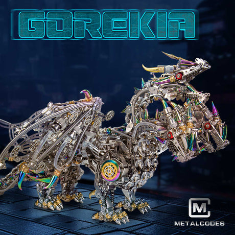 Three-Headed Mechanical Dragon Metal Model DIY Assembly Kit Victmax