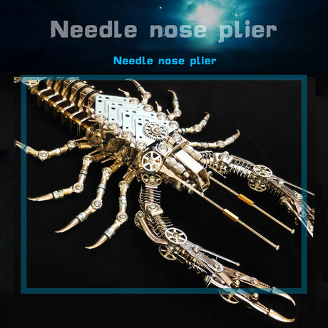 Mechanical Lobster Metal Model Kit 830PCS DIY Steampunk Assembly Industrial Gear Sculpture Display VICTMAX