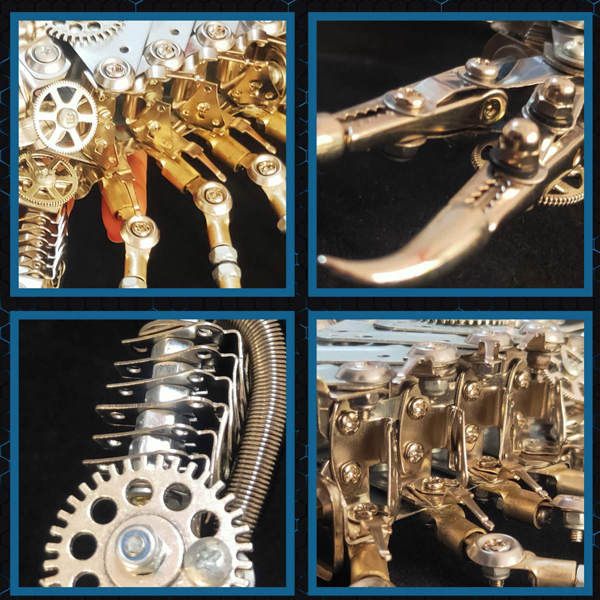 Mechanical Lobster Metal Model Kit 830PCS DIY Steampunk Assembly Industrial Gear Sculpture Display VICTMAX