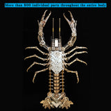 Mechanical Lobster Metal Model Kit 830PCS DIY Steampunk Assembly Industrial Gear Sculpture Display VICTMAX