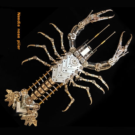 Mechanical Lobster Metal Model Kit 830PCS DIY Steampunk Assembly Industrial Gear Sculpture Display VICTMAX