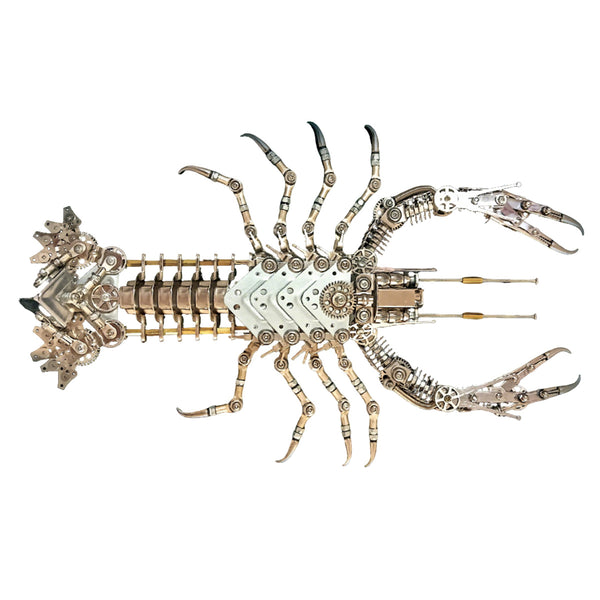 Mechanical Lobster Metal Model Kit 830PCS DIY Steampunk Assembly Industrial Gear Sculpture Display VICTMAX