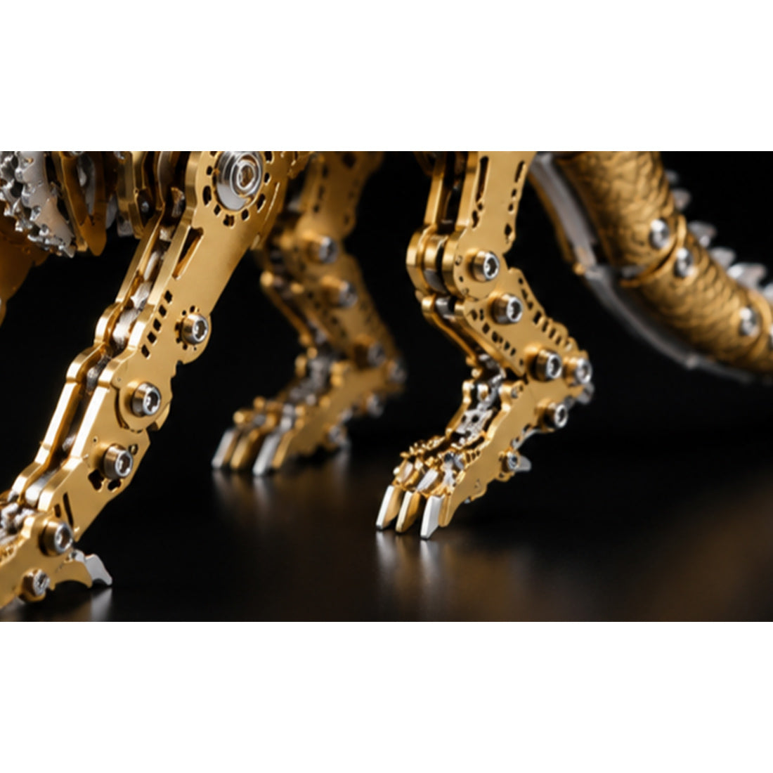 Mechanical Pterosaur Metal Model Kit 313+PCS Stainless Steel DIY Assembly Winged Creature Sculpture Display VICTMAX