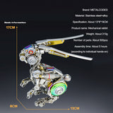 3D Mechanical Rabbit Puzzle Set 500PCS DIY Assembly Metal Model Punk Style Collectible Figurine Display VICTMAX