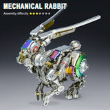 3D Mechanical Rabbit Puzzle Set 500PCS DIY Assembly Metal Model Punk Style Collectible Figurine Display VICTMAX
