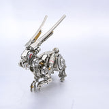 3D Mechanical Rabbit Puzzle Set 500PCS DIY Assembly Metal Model Punk Style Collectible Figurine Display VICTMAX