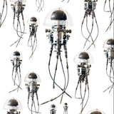 3D Mechanical Jellyfish Puzzle Kit  250+PCS Metal Steampunk Ocean Creature Model DIY Assembly Display VICTMAX