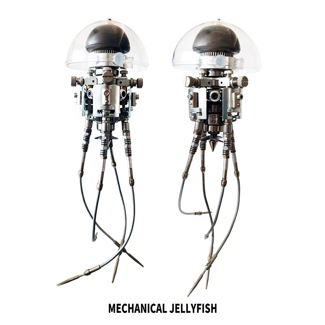 3D Mechanical Jellyfish Puzzle Kit  250+PCS Metal Steampunk Ocean Creature Model DIY Assembly Display VICTMAX
