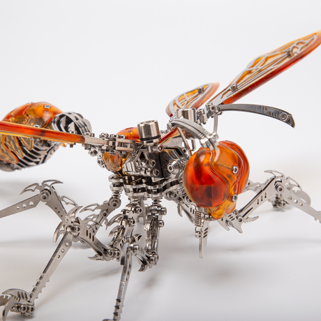 DIY Metal Wasp Model Kit 420+PCS Mechanical Insect Sculpture Steampunk Desk Decor Collectible VICTMAX