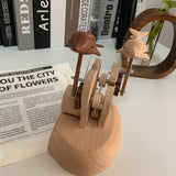 Wooden Dolphin Bionic Biological Dynamic Model, Office & Home Desktop Relaxation Decor - VICTMAX