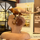 Wooden Dolphin Bionic Biological Dynamic Model, Office & Home Desktop Relaxation Decor - VICTMAX