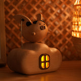 Mechanical Wooden Flying Pig Dynamic Motion Desk Decor - VICTMAX