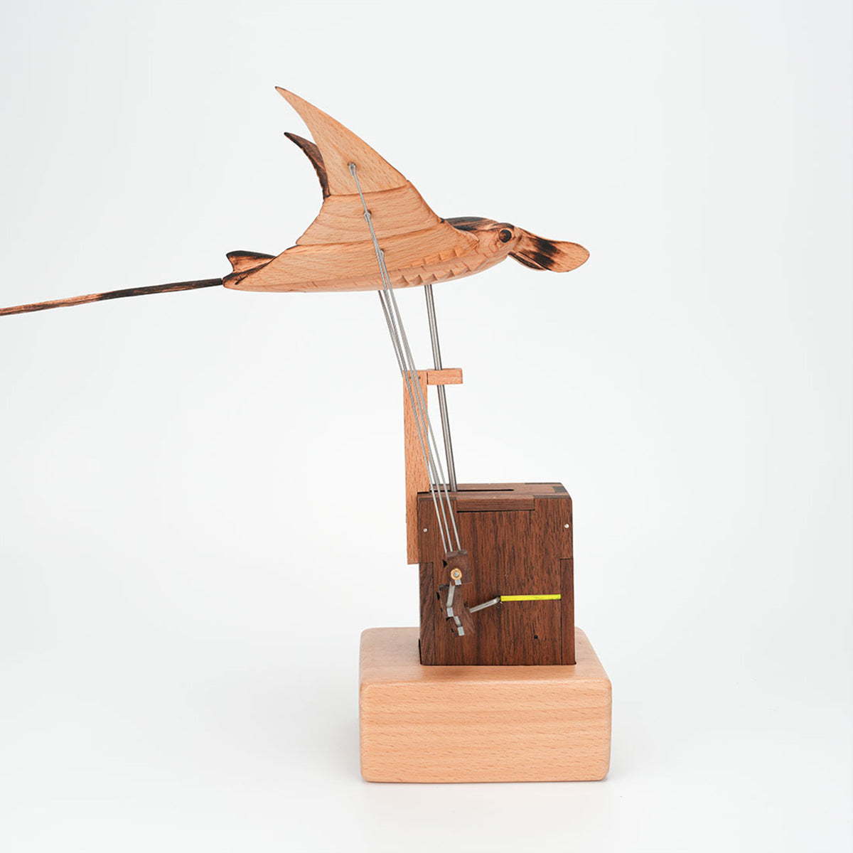 Wooden Manta Ray Bionic Marine Biological Dynamic Model, Desktop Relaxation Decor - VICTMAX