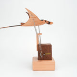 Wooden Manta Ray Bionic Marine Biological Dynamic Model, Desktop Relaxation Decor - VICTMAX