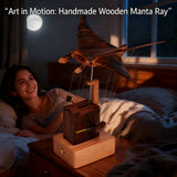 Wooden Manta Ray Bionic Marine Biological Dynamic Model, Desktop Relaxation Decor Usage - VICTMAX