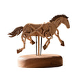Handcrafted Wooden Mechanical Running Horse Dynamic Motion Desk Decor - VICTMAX