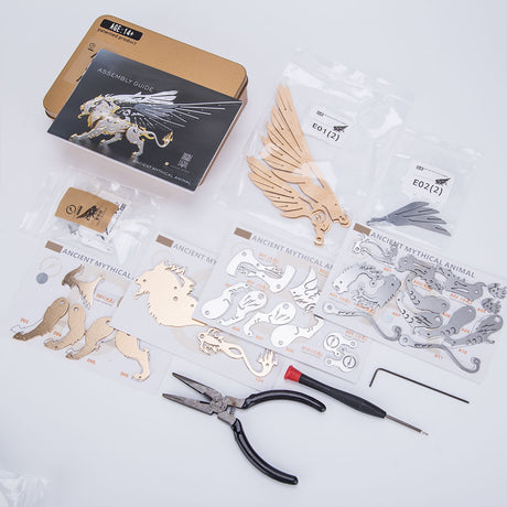 3D Metal Bai Hu Tiger Puzzle Model - Victmax 