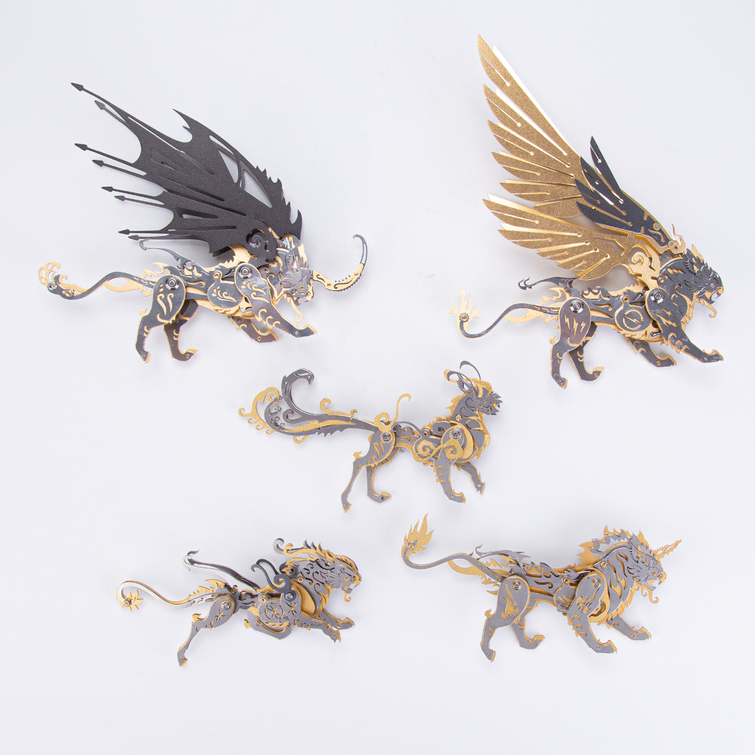 3D Metal Bai Hu Tiger Puzzle Model - Victmax 