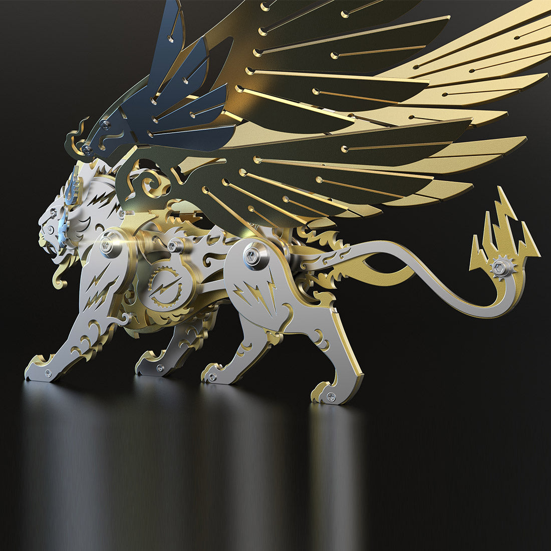 3D Metal Bai Hu Tiger Puzzle Model - Victmax 