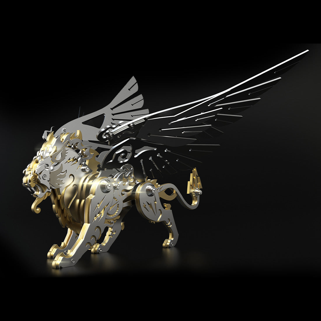 3D Metal Bai Hu Tiger Puzzle Model - Victmax 